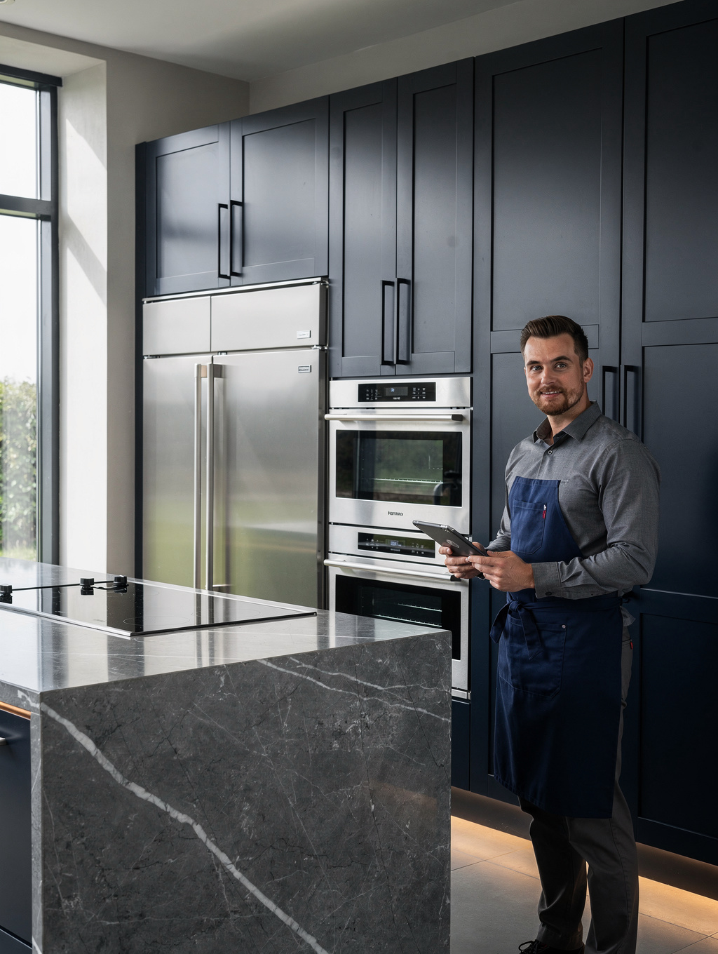 Freestanding pro-style gas and electric dual fuel cooking range